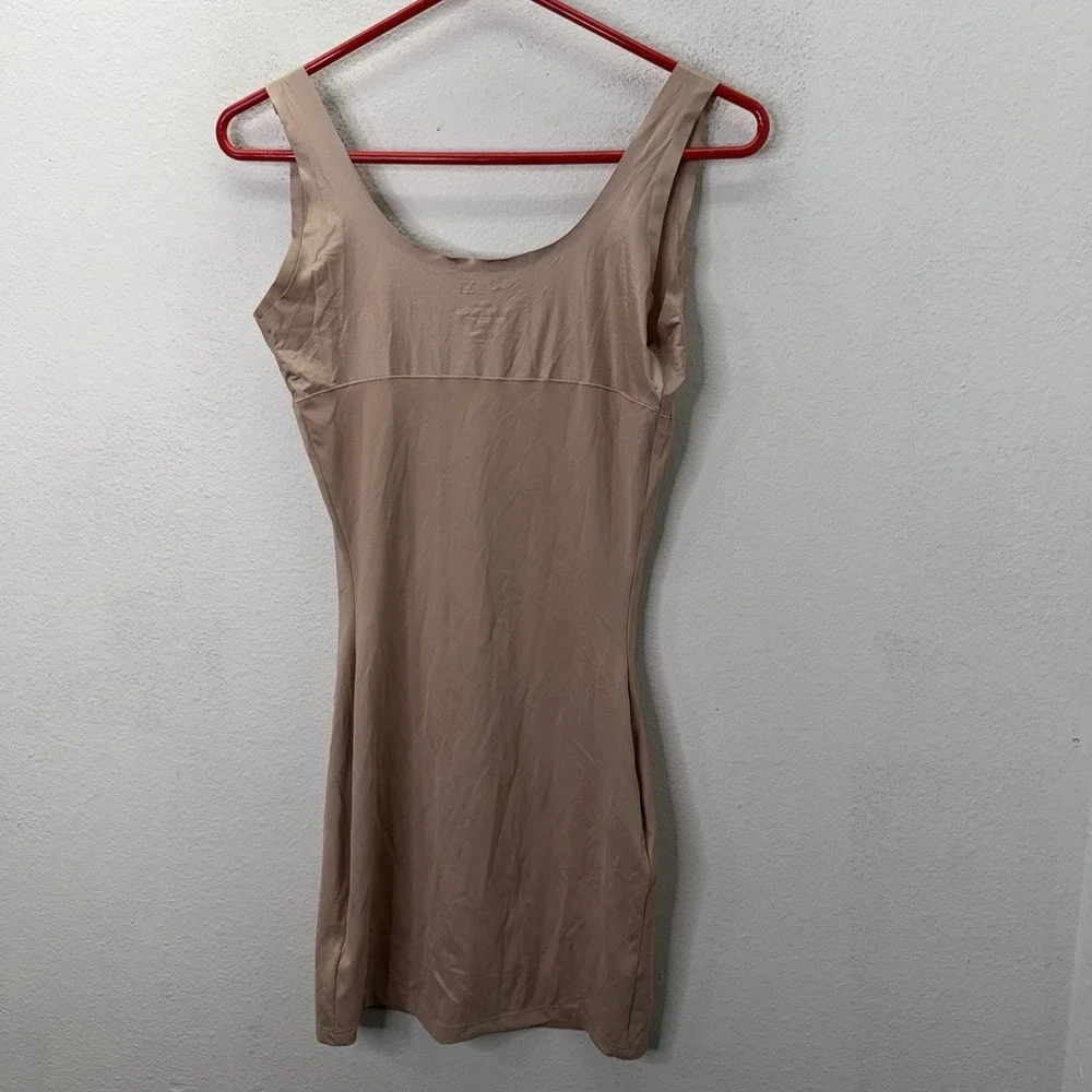 SPANX Open-Bust Slimming Shaping Slip Dress Beige Size XL Shapewear